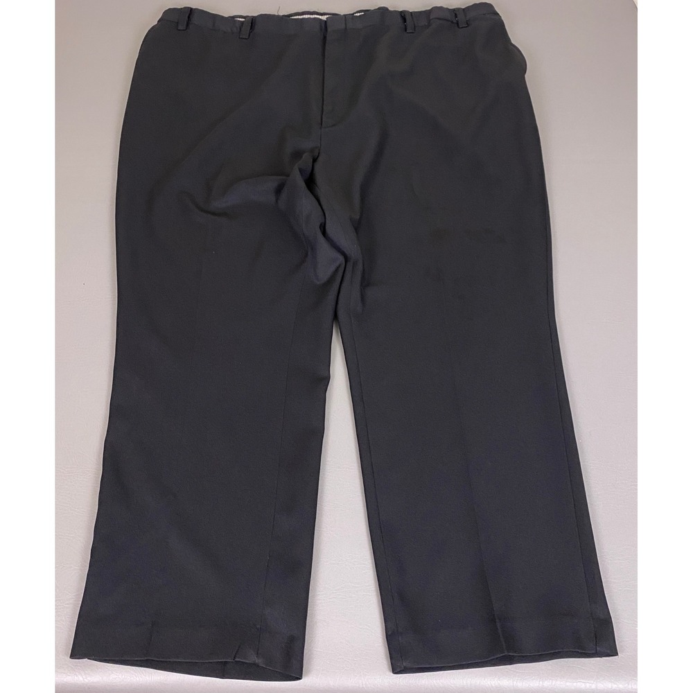 Harbor Bay Dress Pants Men's Size 58x30 Fit 52x30 Big and Tall Black Slacks